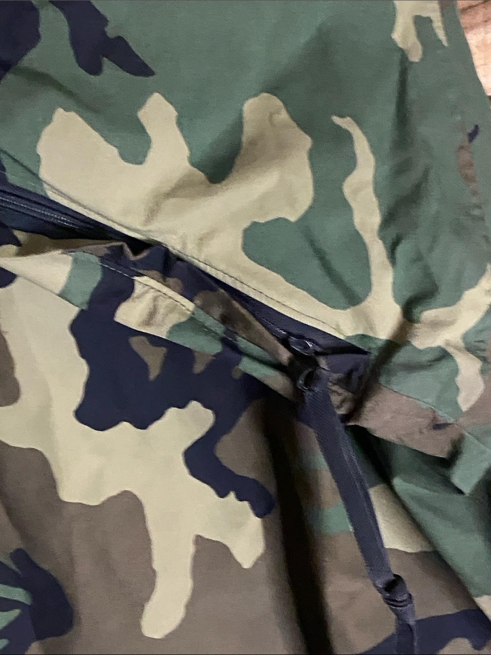 US Military cold weather parka woodland Camouflage Jacket size XL full zip hood - Picture 7 of 7